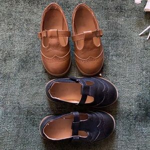 Old navy black and brown penny loafers size 6 - TWO pairs!